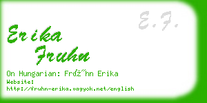 erika fruhn business card